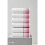 Anılsan 6'lı Selina Pembe El Havlusu - 50X100 Cm, 235 Gr, %100 Pamuk, Spa ve Otel Havlusu - 50 x 100 cm