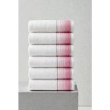 Anılsan 6'lı Selina Pembe El Havlusu - 50x100 Cm, 235 Gr, %100 Pamuk, Spa Ve Otel Havlusu