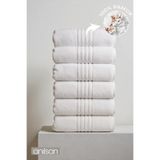 Anılsan 6'lı Strip El Havlusu - 50x90 Cm, 245 Gr, %100 Pamuk, Spa Ve Otel Havlusu