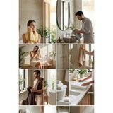 Anılsan 6'lı Turkuaz Greek El Havlusu - 50x90 Cm, 225 Gr, %100 Pamuk, Spa Ve Otel Havlusu - 50 x 90 cm