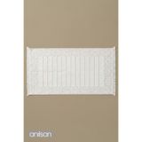 Anılsan Aflora %100 Pamuk Ayak Havlusu - Beyaz - Mor 60x130, 690 Gr