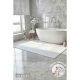 Anılsan Alora Beyaz Büyük Ayak Havlusu - 60x130 Cm , 690GR %100 Pamuk, Spa Ve Otel Banyo Paspası