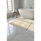 Anılsan Bej Greek Ayak Havlusu - 50x70 Cm, 245 Gr, %100 Pamuk, Spa Ve Otel Banyo Paspası, Günlük Kullanıma