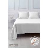 Anılsan Camelia Tek/Çift Kişilik Düz Ranforce Lastiksiz Çarşaf - Beyaz %100 Pamuk - 180 x 280 cm