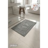 Anılsan Greek %100 Pamuk Ayak Havlusu - Antrasit 50x70, 245 Gr