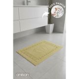 Anılsan Greek %100 Pamuk Ayak Havlusu - Sarı 50x70, 245 Gr