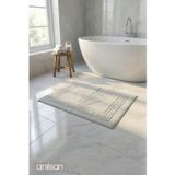 Anılsan Gri Rita Ayak Havlusu - 50x70 Cm, 245 Gr, %100 Pamuk, Spa Ve Otel Banyo Paspası, Günlük Kullanıma