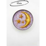Anima Glow Maia Astro Myth Serisi - Ametist & Pembe Kuvars Taşlı %100 Soya Tasarım Mum - Mor