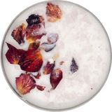 Anima Glow Soft Space Pembe Kuvars Doğal Taşlı ve Gül Yapraklı Doğal Soya Mum - Pembe - Beyaz