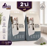 Animal World Aktif Karbonlu Topaklanan Bentonit Kedi Kumu 10 Lt x 2 Adet