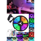 Animasyonlu Tak Çalıştır Kumandalı Trafolu Rgb Şerit Işık Aydınlatma 5mt Şerit LED