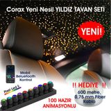 Animasyonlu Yıldız Tavan Uygulama Seti, Fiber Optik Aydınlatma Kurulum Kiti Çok Renkli
