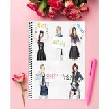 Anime And Your World Aoa Albeni-A4-01-Ck Kpop Defter 1 Adet Özel Tasarım A4 Boyutu 21*29 cm Telli Kareli defter