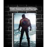 Anime And Your World Kaptan Amerika Özel Tasarım Defter