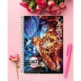 Anime And Your World Kimetsu No Yaiba Movie Mugen Ressha Hen Özel Tasarım A4 Boyutu Telli Kareli Defter
