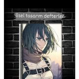 Anime And Your World Mikasa Ackerman Özel Tasarım Defter
