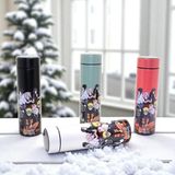 Anime Baskılı Digital Göstergeli Termos 500 ml 4 Renk Paslanmaz Çelik - Kırmızı