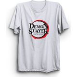Anime, Demon Slayer, Iblis Keser Logo Tişört - Beyaz - XL