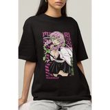 Anime Demon Slayer Mitsuri Tişört - Siyah - XL