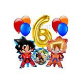 Anime Dragon Ball 6 Yaş Balon Set Vegeta Ve Son Goku Balon Dragon Ball Konsept Doğum Günü Balon Set