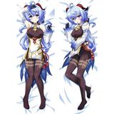 Anime Genshin Impact - Ganyu Desenli Çift Yön Baskılı Sarılma Yastığı Kılıfı - 50 x 140