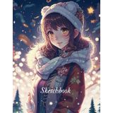 Anime gift sketchbook,8.5 x 11 in. 120 empty pages