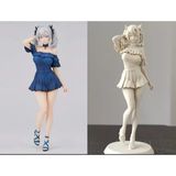 Anime Girl Figure - boyanabilir biblo Detaylı Tasarım Estetik Anime Kız Figürü - Koleksiyonluk Biblo, Oyuncu Masası Aksesuarı ve Dekor - Anime Severler İçin Şık ve Yaratıcı Hediye