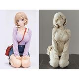 Anime Girl Figure - Boyanabilir Boş Anime Heykeli - Kendi Karakterini Yarat- 3D Tasarım Estetik Anime Kız Biblosu - Sanat ve Hobi Tutkunları İçin Yaratıcı Hediye
