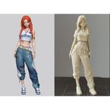 Anime Girl Figure - Detaylı Tasarım Estetik Anime Kız Figürü - Koleksiyonluk Biblo, Oyuncu Masası Aksesuarı ve - Anime Severler İçin Şık ve Yaratıcı Hediye boyanabilir biblo