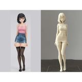 Anime Girl Figure - Detaylı Tasarım Estetik Anime Kız Figürü - Koleksiyonluk Biblo, Oyuncu Masası Aksesuarı ve boyanabilir biblo Dekoru - Anime Severler İçin Şık ve Yaratıcı Hediye