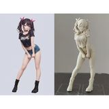 Anime Girl Figure - Detaylı Tasarım Estetik Anime Kız Figürü - Koleksiyonluk Biblo, Oyuncu Masası Aksesuarı ve boyanabilir heykel - Anime Severler İçin Şık ve Yaratıcı Hediye