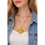 Anime Heart Pirates Desenli Gümüş Renk Zincirli Kolye Unisex Yetişkin