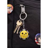 Anime Heart Pirates Desenli Metal Anahtarlık Gümüş Renk Unisex Yetişkin