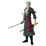 Anime Heroes Tek Parça Figürler Roronoa Zoro Aksiyon Figürü, Değiştirilebilir Kollar ve Yüzler ile Mafsallı Zoro Anime Figürü, Bandai Tek Parça Aksiyon Figürleri Korsan Oyuncakları Serisi, 17 cm