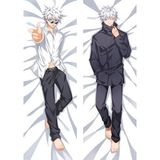 Anime-Jujutsu Kaisen - Gojo Satoru 2 No ( Göz Bantsız) Desenli Sarılma Yastığı Kılıfı - 50 x 140