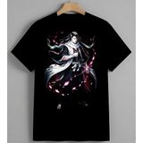 Anime Kiz Renkli Elbise Baskılı Unisex Erkek Kadın Oversize Tişört Siyah - XL - Beyaz