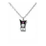 Anime Kuromi Oturan Figürlü Kolye – 60 Cm Zincirli Sevimli Gotik Karakter Takı