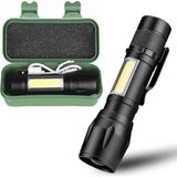 Anime Marketi Güçlü 3000 Lumen 5W Cob LED USB Şarjlı El Feneri Avcılık,kamp Feneri Deprem Çantalık Fener