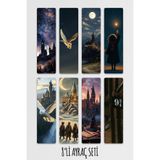 Anime Marketi Harry Potter Temalı Ayraç Seti 8'li Kitap Ayracı Seti 14,50x5cm Boyutunda