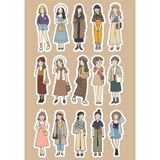 Anime Marketi Kombin Temalı Tatlı Kızlar Sticker Seti - Ajanda - Telefon - Laptop Sticker Seti 15 Adet