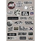 Anime Marketi Rock Müzik gr upları Sticker Seti Ajanda Laptop Telefon Sticker Seti 25 Adet