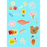 Anime Marketi Tatlı Aesthetic Sticker Seti - Ajanda - Laptop - Telefon Sticker Seti 17 Adet