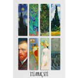 Anime Marketi Van Gogh Temalı Ayraç Seti 8'li Kitap Ayracı Seti 14,50x5cm Boyutunda