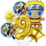 Anime Naruto 9 Yaş Doğum Günü Balon Set Naruto Tema Doğum Günü Parti Balon Set