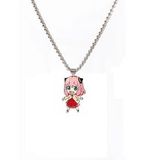 Anime Spy X Family Anya Forger Chibi Kolye Anime Kolye Gümüş Kaplama