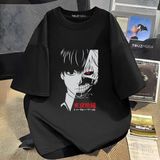 Anime Tokyo Ghoul Baskılı Unisex Oversize - Siyah - XL