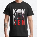 Anime Tokyo Ghoul Kaneki Ken Klasik Erkek Tişörtü MODEL786 - Siyah