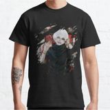 Anime Tokyo Ghoul Kaneki Ken Klasik Erkek Tişörtü MODEL787 - Siyah