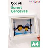 animokids Çocuklar Için A4 Katlanır Sanat Resim Çerçevesi, Mıknatıslı Kapaklı Etkinlik Sergi Çerçevesi