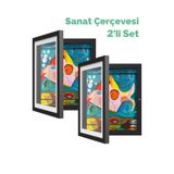 animokids Katlanır Sanat Resim Çerçevesi Mıknatıs Kapaklı Fotoğraf Çerçevesi 21X30 cm 2Lİ SET
